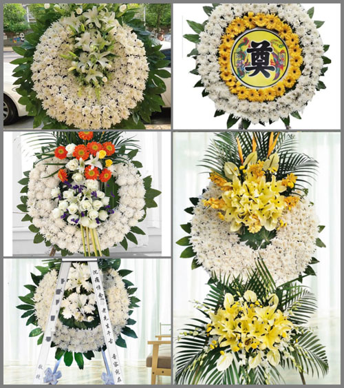 山东济宁金乡县鱼山街道花园村花圈速递