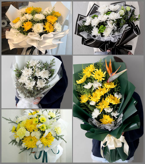 山东济宁金乡县鱼山街道花园村白事花束代送